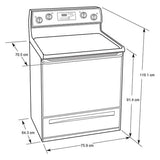 Estufa Eléctrica de Piso Whirlpool WFE515S0JS de 76 cm con 4 Quemadores 5.3p³