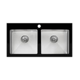 Tarja Doble Empotre Elkay ECDR-361985 Acero Inox y Acabado Cristal