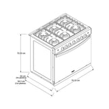 Estufa de Gas Empotre Whirlpool WER2000B 80 cm (30") Acero Inoxidable